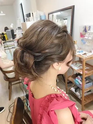 セミロング ヘアアレンジ キッズ ヘアメ/着付け 清水玲歌のヘアスタイル