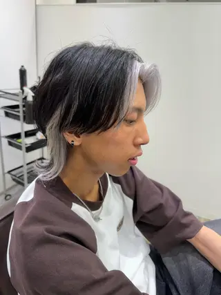 ショート カラー メンズ 【メンズ特化】岩瀬 武【メンズパーマ】のヘアスタイル