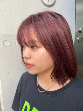 ミディアム カラー 🍑おおしまくるみ 🍑暖色colorのヘアスタイル