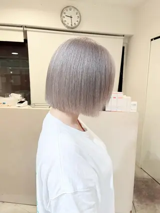 ミディアム カラー 💗モテ髪 ハイトーンあや💗のヘアスタイル