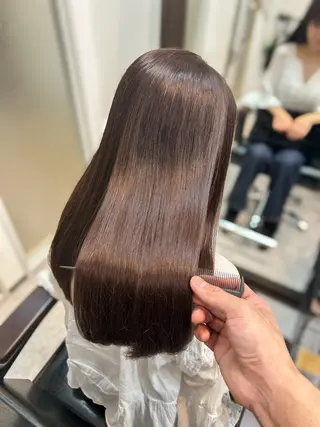 セミロング カラー 顔周りレイヤー/ボブ 銀座✨中野まさひろのヘアスタイル