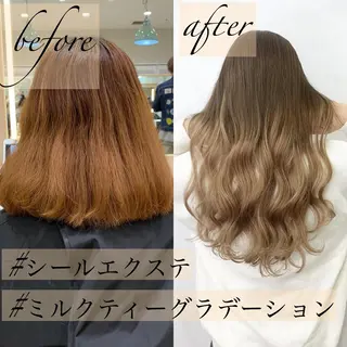 ロング カラー ヘアアレンジ TATSUYA アートディレクターのヘアスタイル