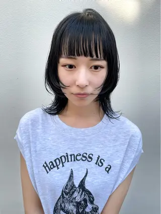 ミディアム カラー ヘアアレンジ 〽️magico/ ウルフDaiki〽️のヘアスタイル