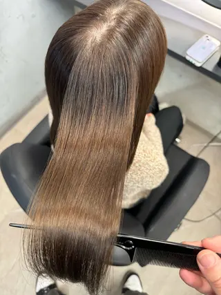 ロング XYZ所属・縮毛矯正/髪質改善 韓国風/MIKIYAのヘアスタイル