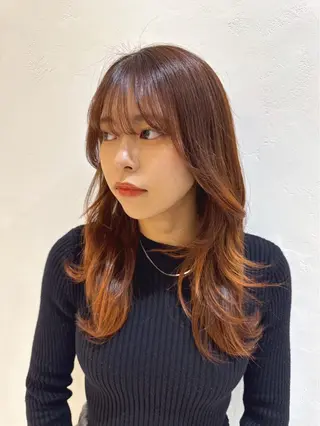 セミロング ヘアアレンジ 飯島 有純のヘアスタイル