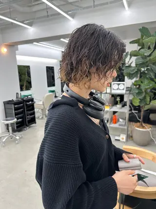 ショート パーマ ボブ/レイヤー/ケア パーマ/リュウタのヘアスタイル