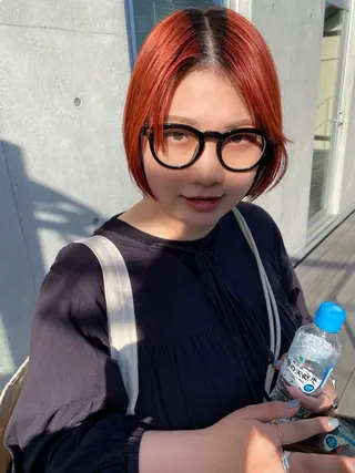 ショート カラー 似合わせカット レイヤーボブウルフのヘアスタイル