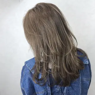 セミロング カラー LUSTRE クロサワのヘアスタイル