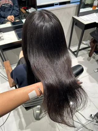 カラー 透明感カラー💙 束感まつげ🪼海月のヘアスタイル