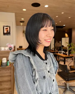 ショート カラー 似合わせ レイヤー須川のヘアスタイル