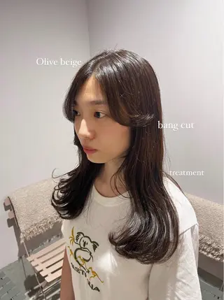 ロング カラー MINX The pass所属・透明感ケアカラー/ レイヤー/ryokaのヘアスタイル