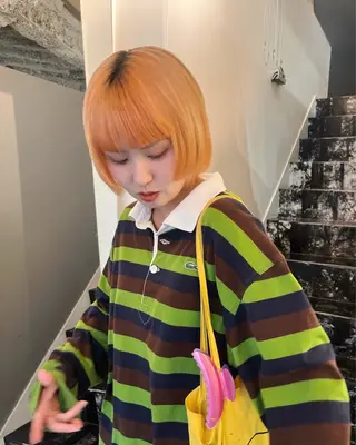 ショート デザインカラー 原宿/キシタのヘアスタイル