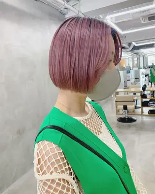 ミディアム カラー ブームボックス所属・🐝ハイトーンカラー hachi🐝のヘアスタイル