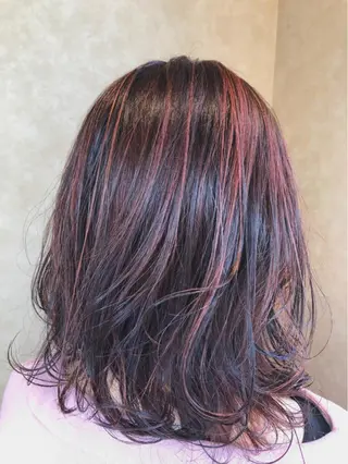 ミディアム カラー カワサキ ヒナコのヘアスタイル