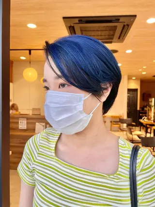 ショート カラー 似合わせ レイヤー須川のヘアスタイル