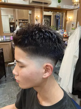 ショート メンズ ルピナス中田店長 山口大地のヘアスタイル