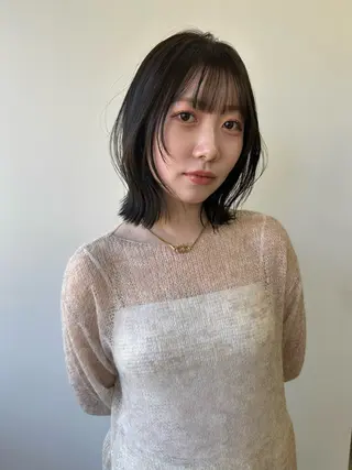 ミディアム カラー 原 瑞希のヘアスタイル