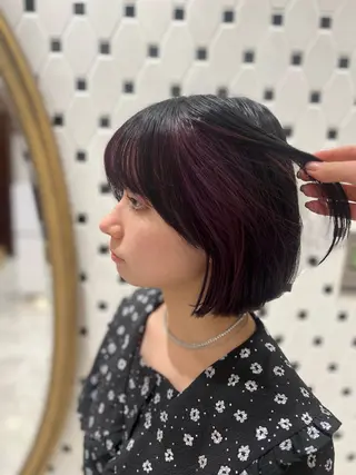 ショート カラー ヘアアレンジ 大人girly／ 銀座RINOSEのヘアスタイル