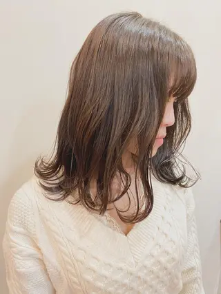 セミロング カラー 鈴木 啓介のヘアスタイル