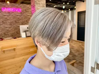 ショート SALOWIN心斎橋Suite店所属・ブリーチ毛にもできる 縮毛矯正|鷹司郎のヘアスタイル