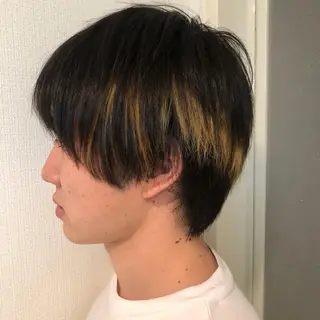 ショート カラー メンズ 飯塚 想のヘアスタイル