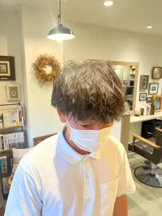 ショート パーマ メンズ Lamp所属・🌀メンズパーマ🌀 🐏丸山祐宇🐏のヘアスタイル