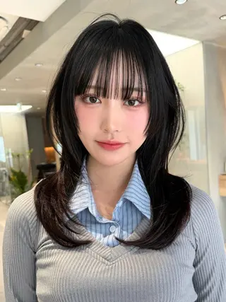 セミロング 💓ロング韓国ヘア ~Kirara💓のヘアスタイル