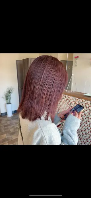 ミディアム カラー 中村 友香のヘアスタイル