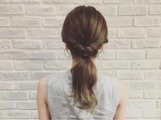 セミロング カラー ヘアアレンジ la fith所属・rico_by ヘアとアイブロウのヘアスタイル