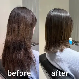 ミディアム KIZU 髪質改善 オカルト怪談のヘアスタイル