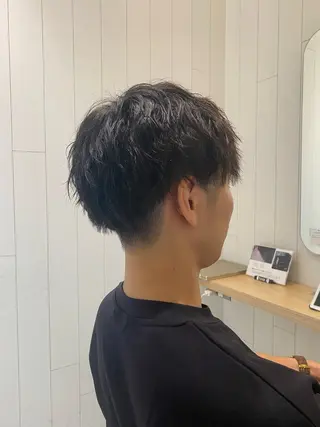 ショート パーマ メンズ エリア唯一🌈ᵕ̈* 派手髪モリヤ🌺のヘアスタイル