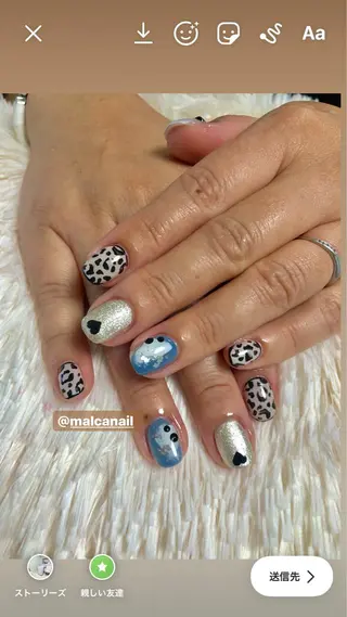 カラー パーマ ヘアアレンジ キッズ ネイル マツエク・マツパ MALCAnail(マルカネイル)所属・荒木 莉奈のネイルデザイン