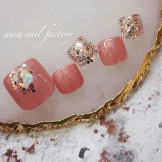 ショート カラー ネイル 赤羽 アウラ ネイルファクトリーのネイルデザイン