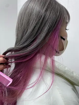 カラー オノ アカネのヘアスタイル