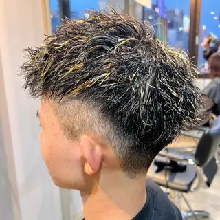 ショート カラー パーマ メンズ men’s salon NOA solte. 【メンズサロン ノアソルテ】所属・メンズパーマ職人 加藤 弘貴のヘアスタイル