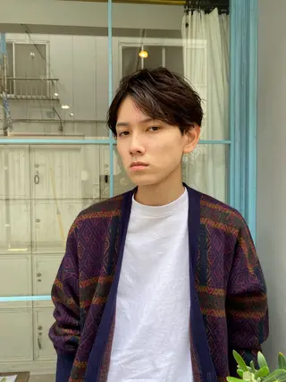 ミディアム カラー メンズ HOODS所属・メンズ特化🔥木下 晃徳のヘアスタイル