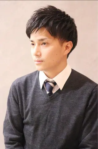 メンズ ルネ所属・切りっぱなしボブ グレージュ/福田梢のヘアスタイル