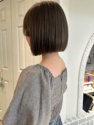 ミディアム ボブ/顔周りカット /縮毛矯正/鈴木隆太のヘアスタイル