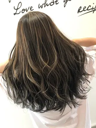 ロング カラー 河内 元伸のヘアスタイル