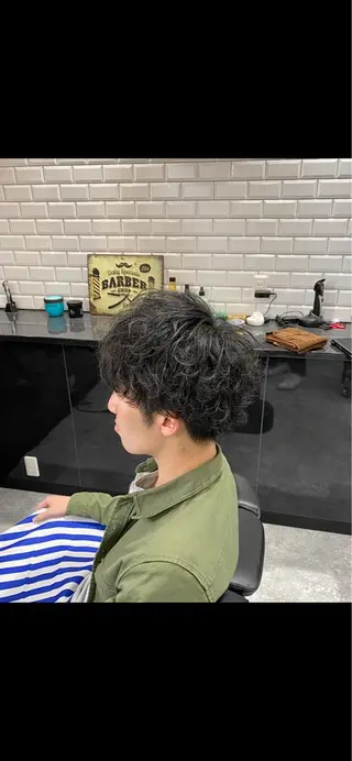 ショート パーマ メンズ 前田賢生 ご新規様はNGのヘアスタイル