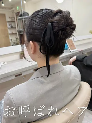 ロング ヘアアレンジ 韓国風パーマ/耳つぼ ヘアセット/みづきのヘアスタイル
