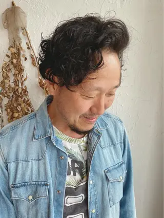 ショート パーマ メンズ 美容室 ソンリエのヘアスタイル