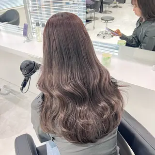 ミディアム カラー 艶髪グレージュ特化/ CHIKARAのヘアスタイル
