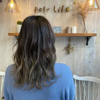 セミロング カラー 透明感カラー/ 寺田千雅子のヘアスタイル