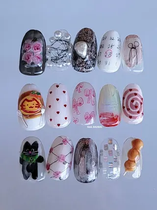 ネイル 3dパーツ/流行り 👧shushu❤️のネイルデザイン