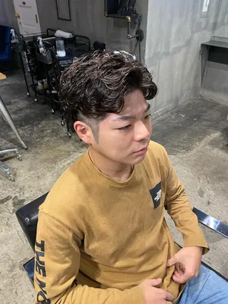 ショート パーマ メンズ Agu hair lore沼館店所属・八戸パーマ/メンズパ ーマ/シンゴ。のヘアスタイル