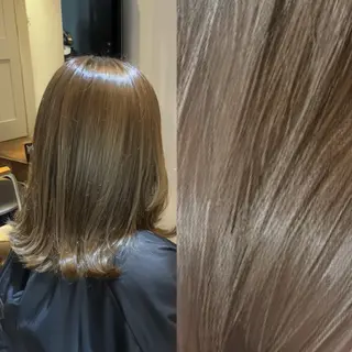セミロング カラー ラフィスヘアードープ所属・👑髪質改善wカラー /ハイトーン/アユカのヘアスタイル