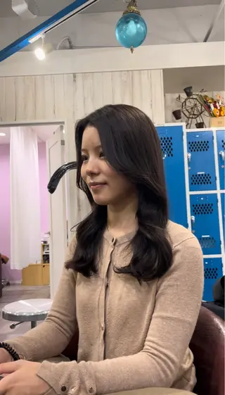 セミロング カラー ヘアアレンジ 🌿美髪縮毛矯正 のプロ安川🌿のヘアスタイル