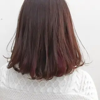 ミディアム カラー ブリーチなしで透明感 艶カラー【Ryo】のヘアスタイル