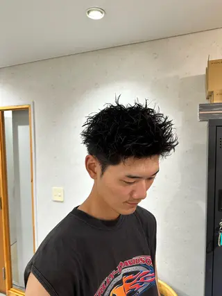 ショート メンズ JOS所属・上野ハイトーン/デ ザイン✂︎touiのヘアスタイル